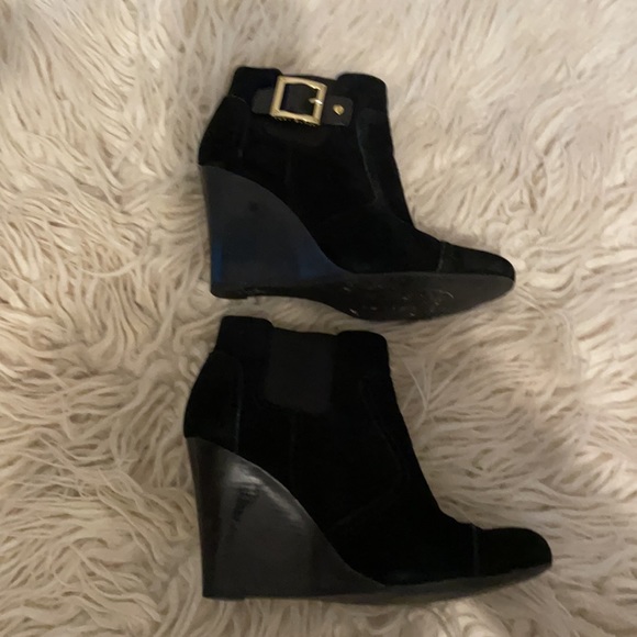 Tory Burch black suede wedge boots - Picture 2 of 5